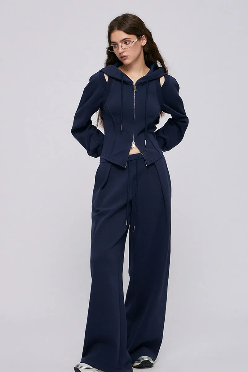 Cut-Out design Hooded Jacket / Trousers / Shorts