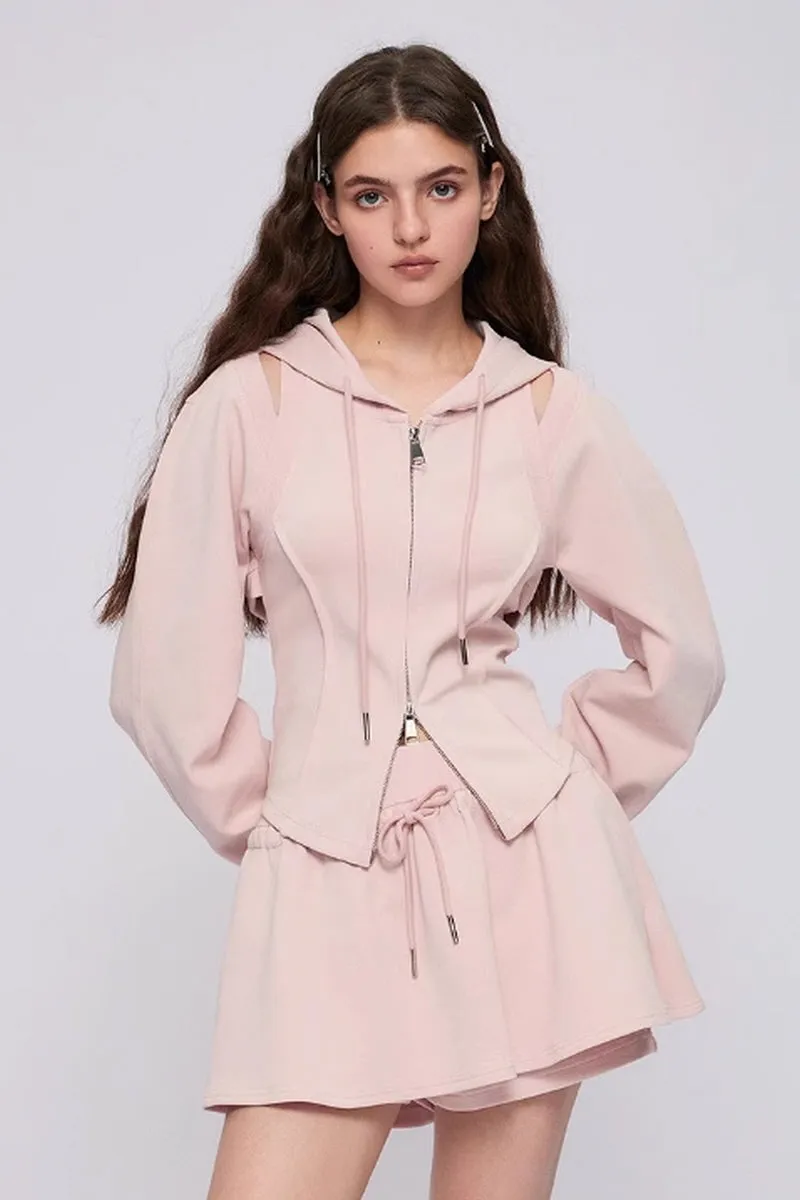Cut-Out design Hooded Jacket / Trousers / Shorts