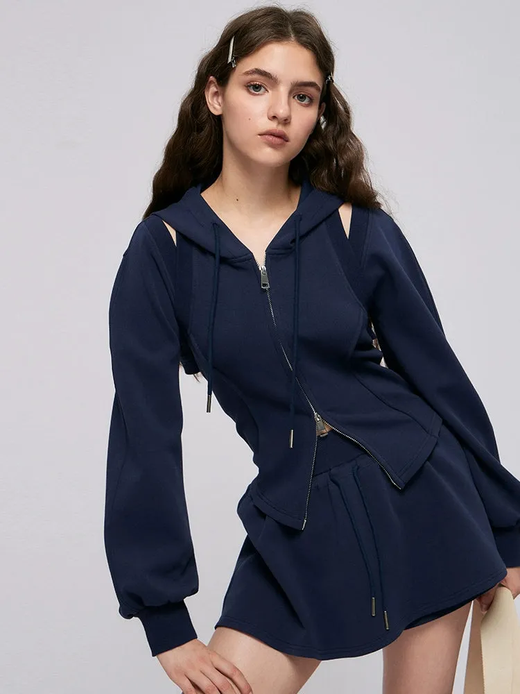 Cut-Out design Hooded Jacket / Trousers / Shorts