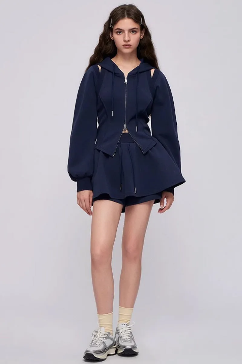 Cut-Out design Hooded Jacket / Trousers / Shorts