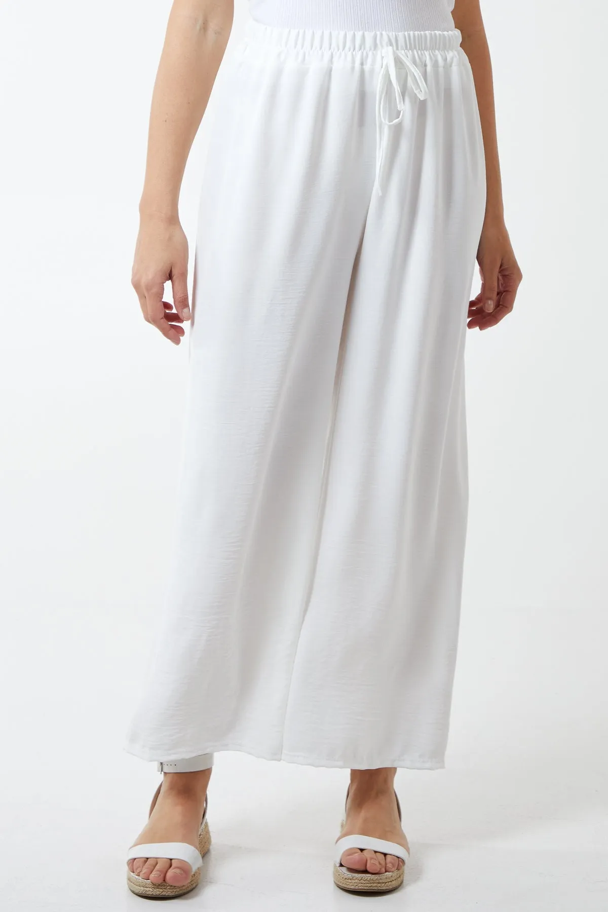 Drawstring Viscose Crepe Trouser
