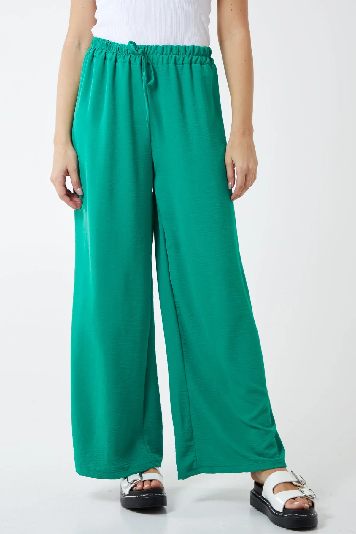 Drawstring Viscose Crepe Trouser