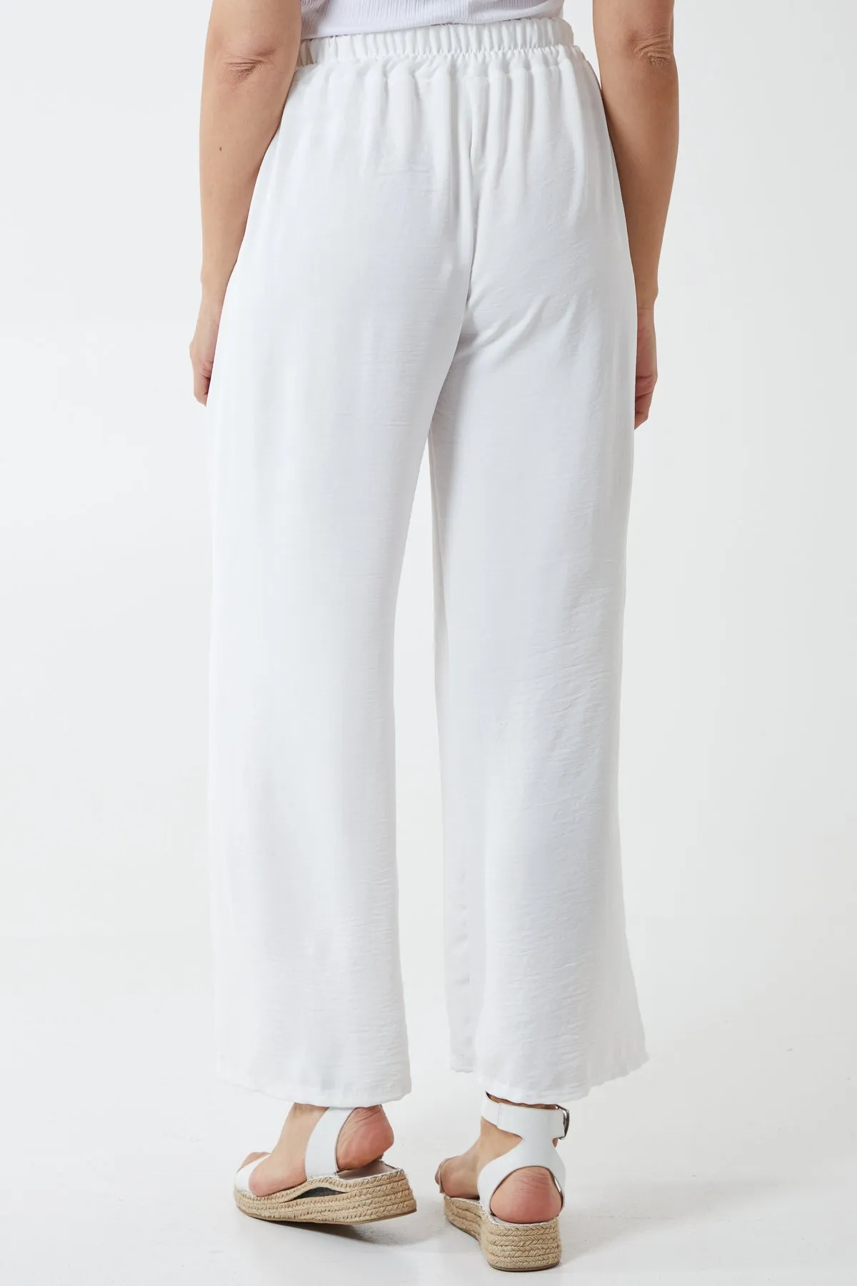 Drawstring Viscose Crepe Trouser