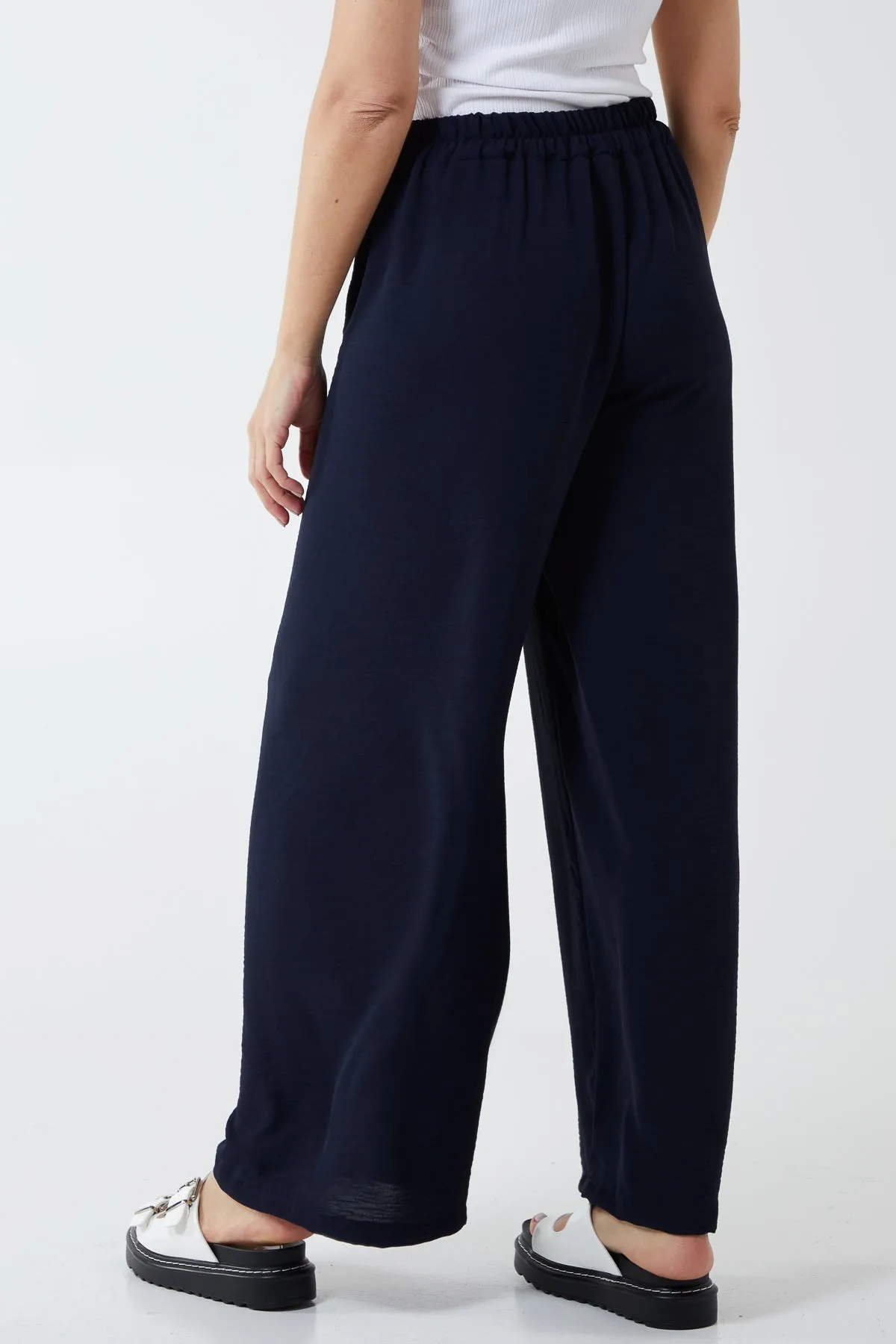 Drawstring Viscose Crepe Trouser
