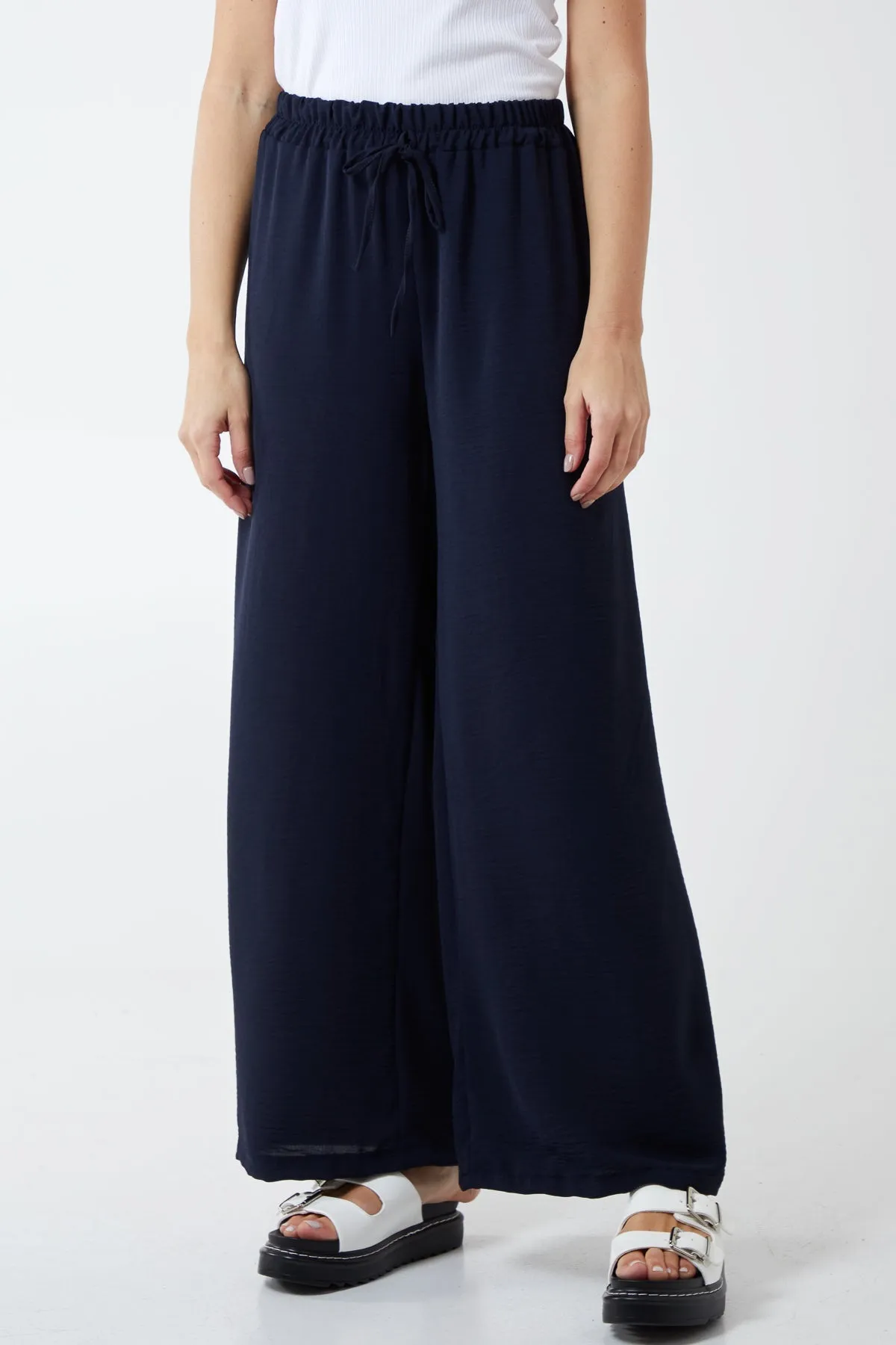 Drawstring Viscose Crepe Trouser