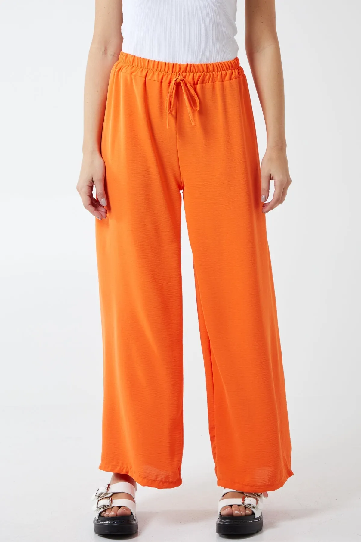 Drawstring Viscose Crepe Trouser