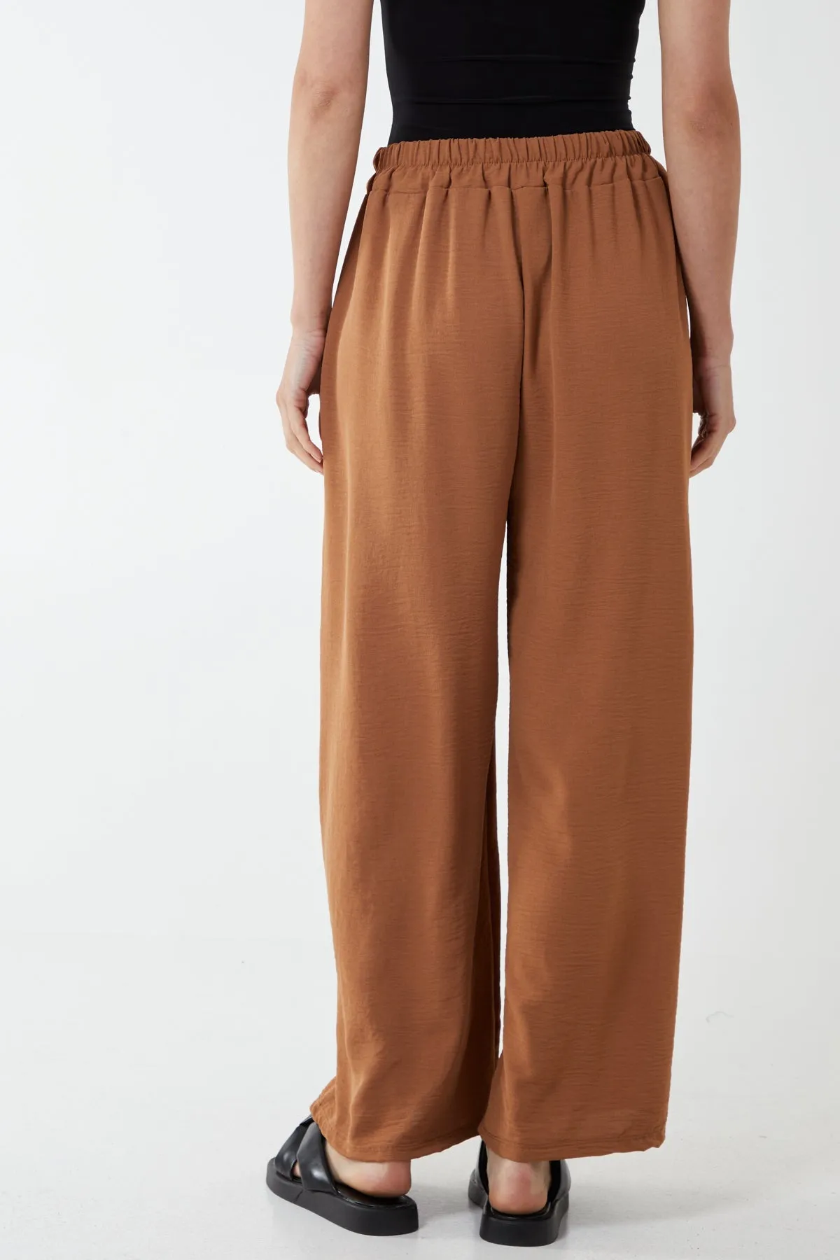 Drawstring Viscose Crepe Trouser