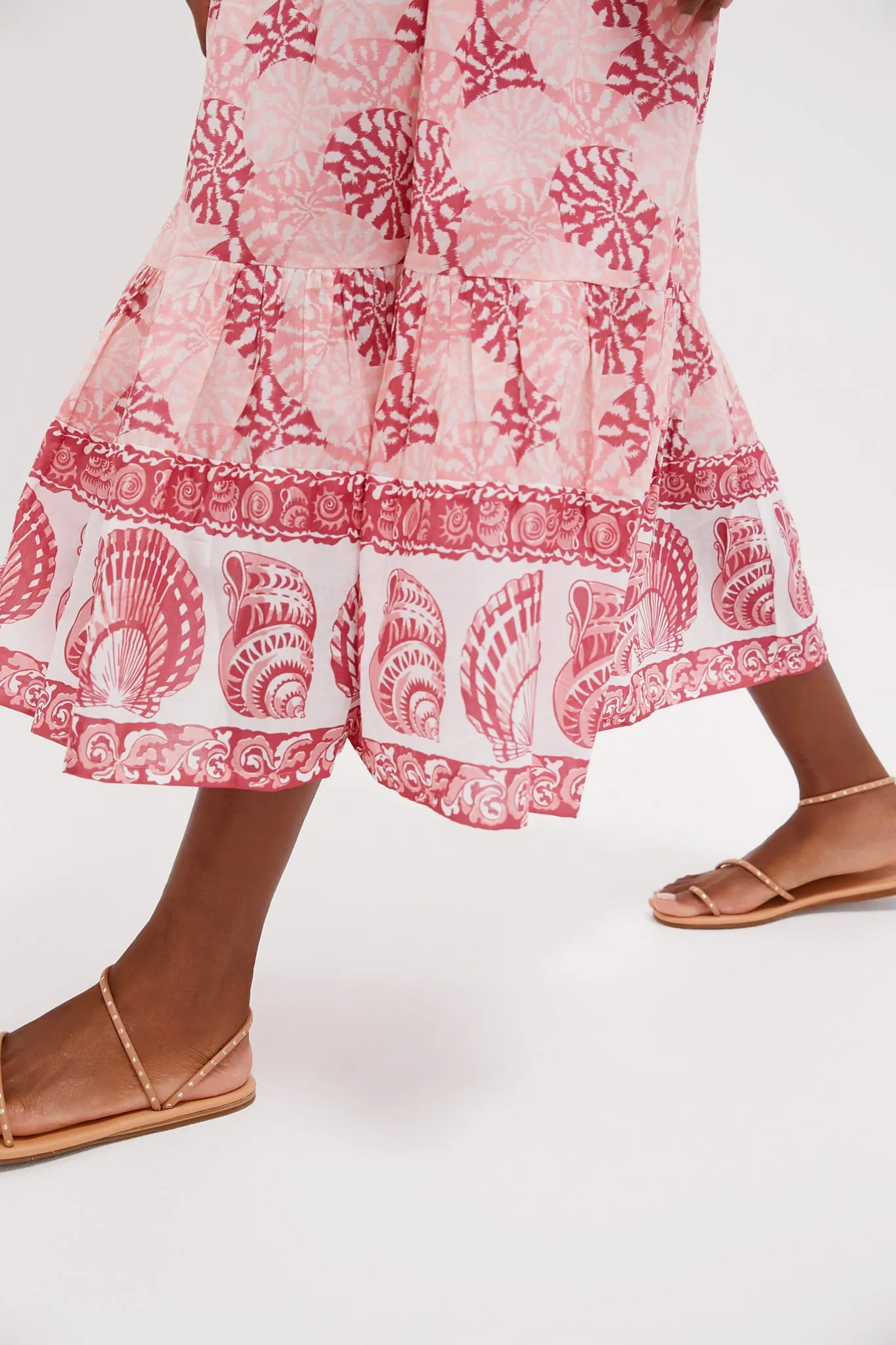 Dusty Rose Nautilus Shell Long Sleeve Salty Paloma Caftan