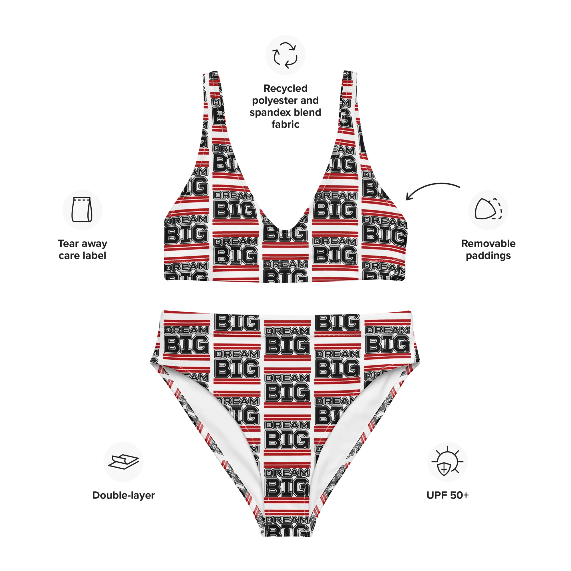 Eco-Friendly High-Waisted Bikini