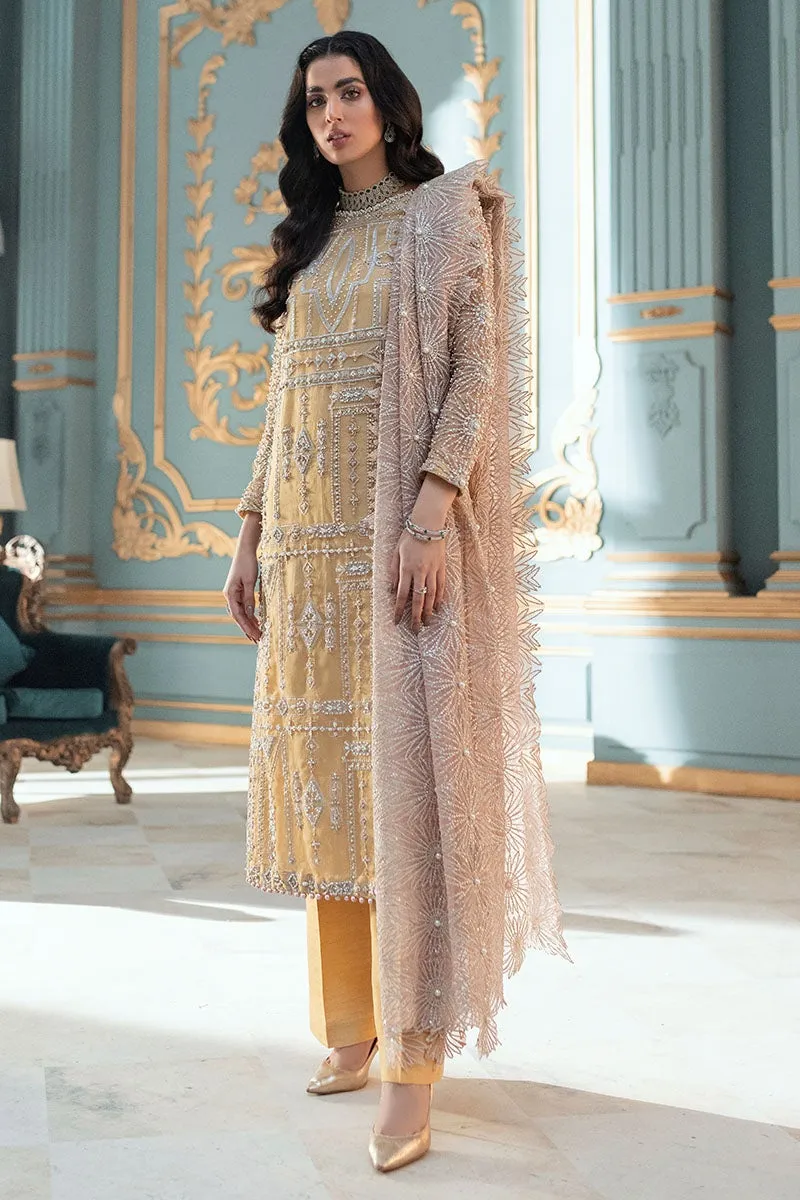 Elegant Fancy Salwar Kameez in Sun Yellow Shade #PF306