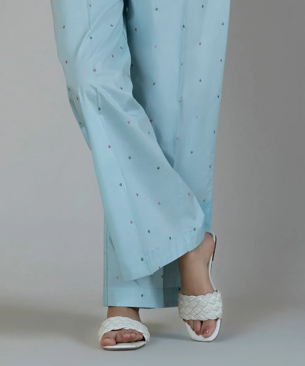 Embroidered Poplin Culottes