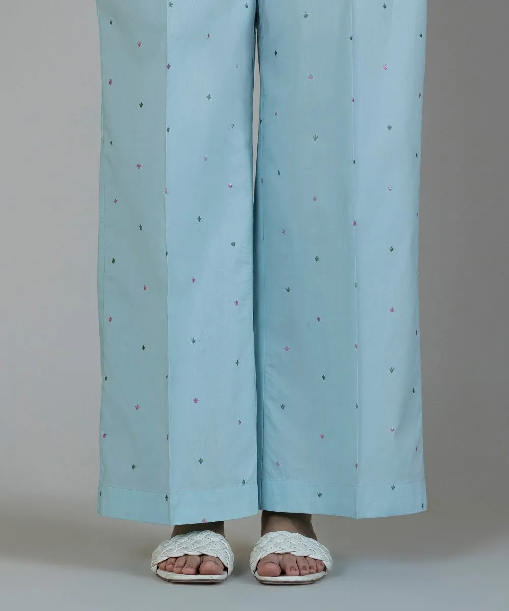 Embroidered Poplin Culottes