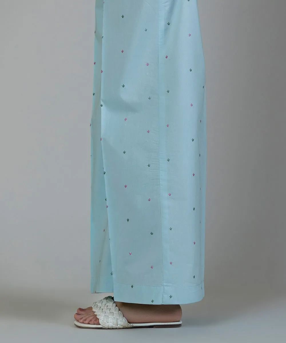 Embroidered Poplin Culottes