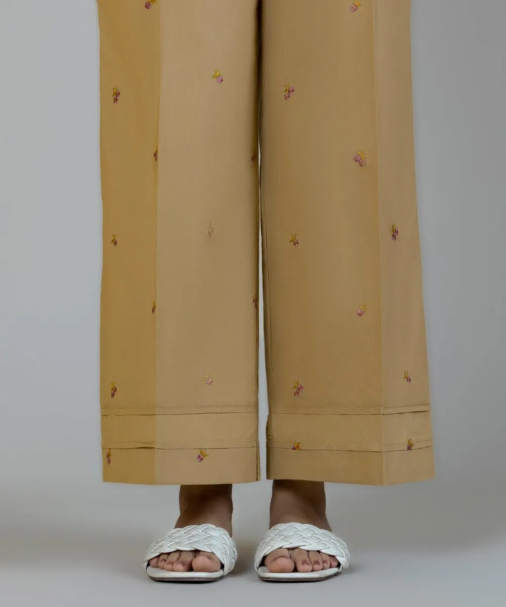 Embroidered Poplin Culottes