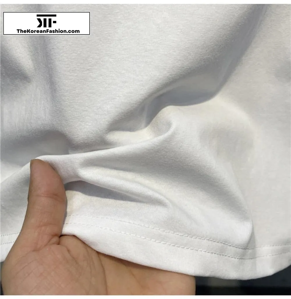 Embroidery Round Neck T-Shirt