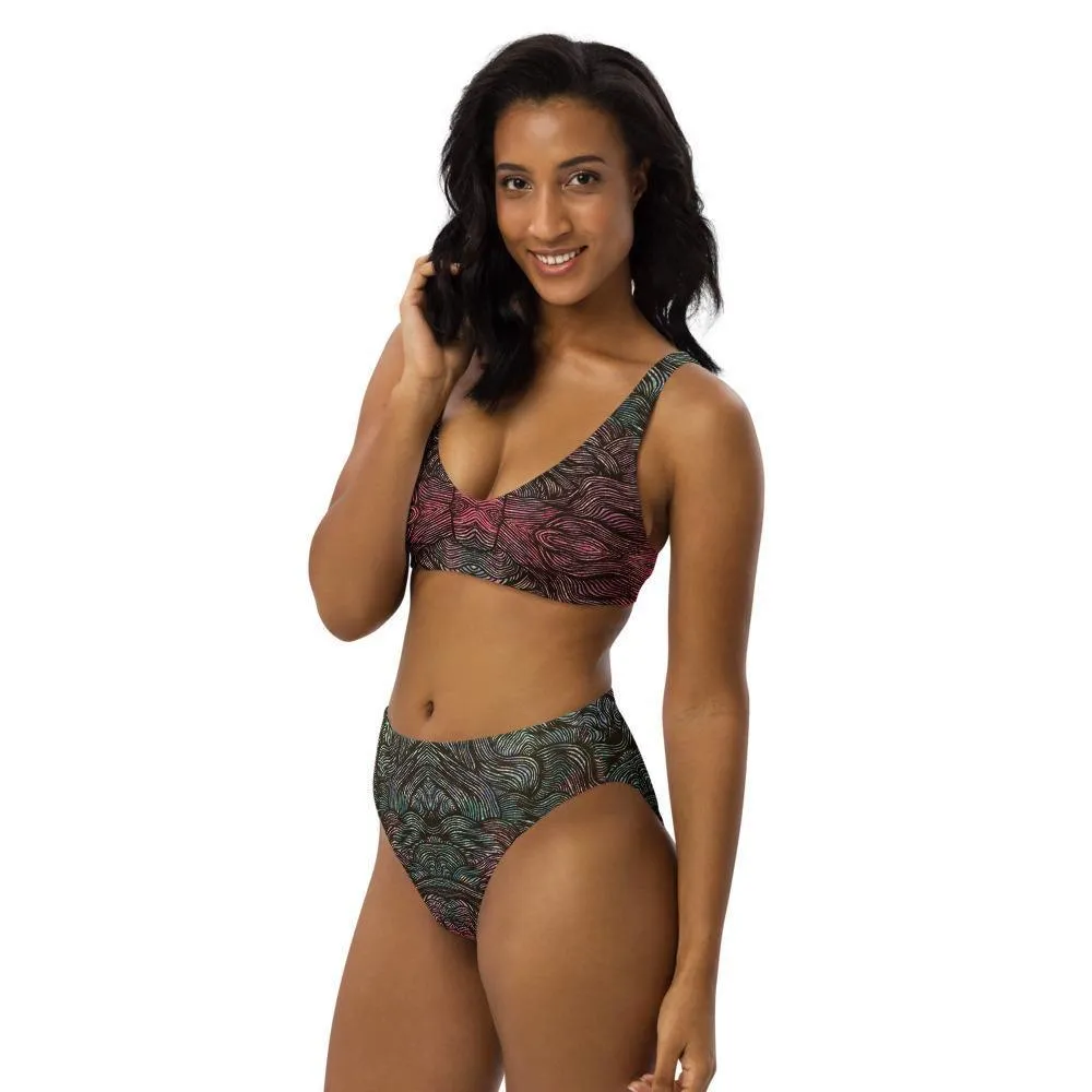 Explosive Thoughts Recycled high-waisted bikini