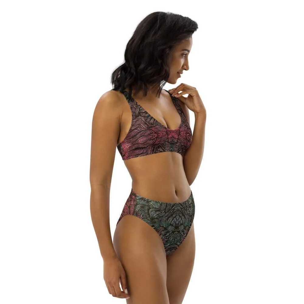 Explosive Thoughts Recycled high-waisted bikini