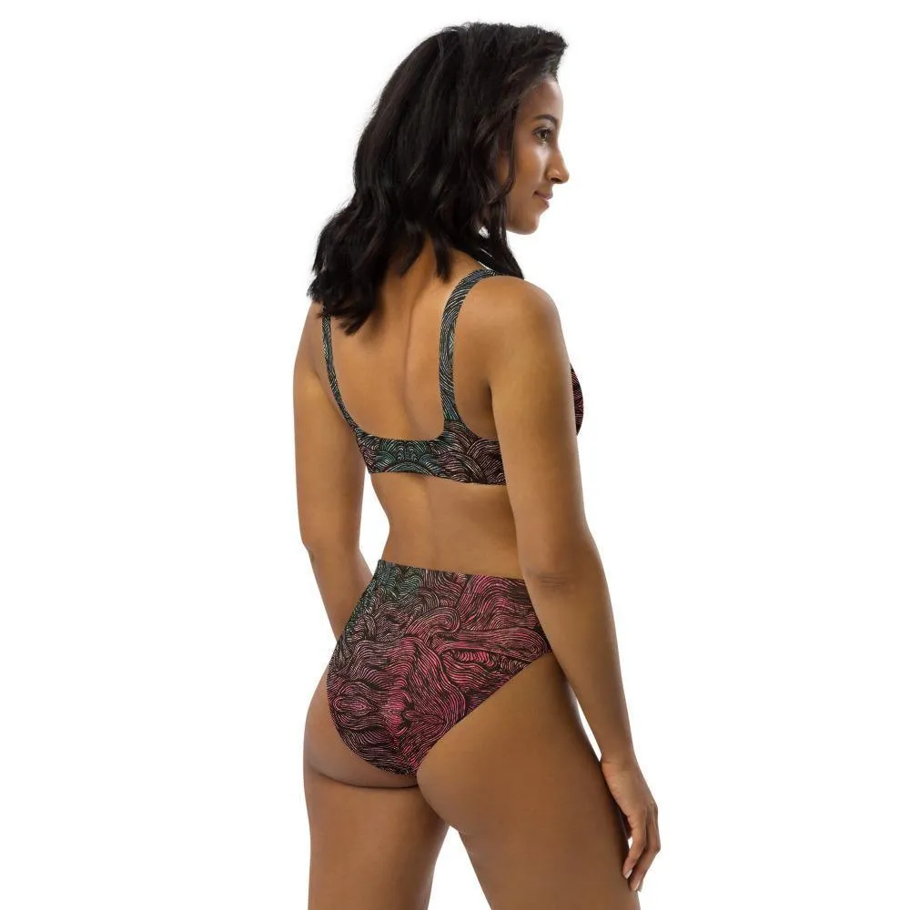 Explosive Thoughts Recycled high-waisted bikini