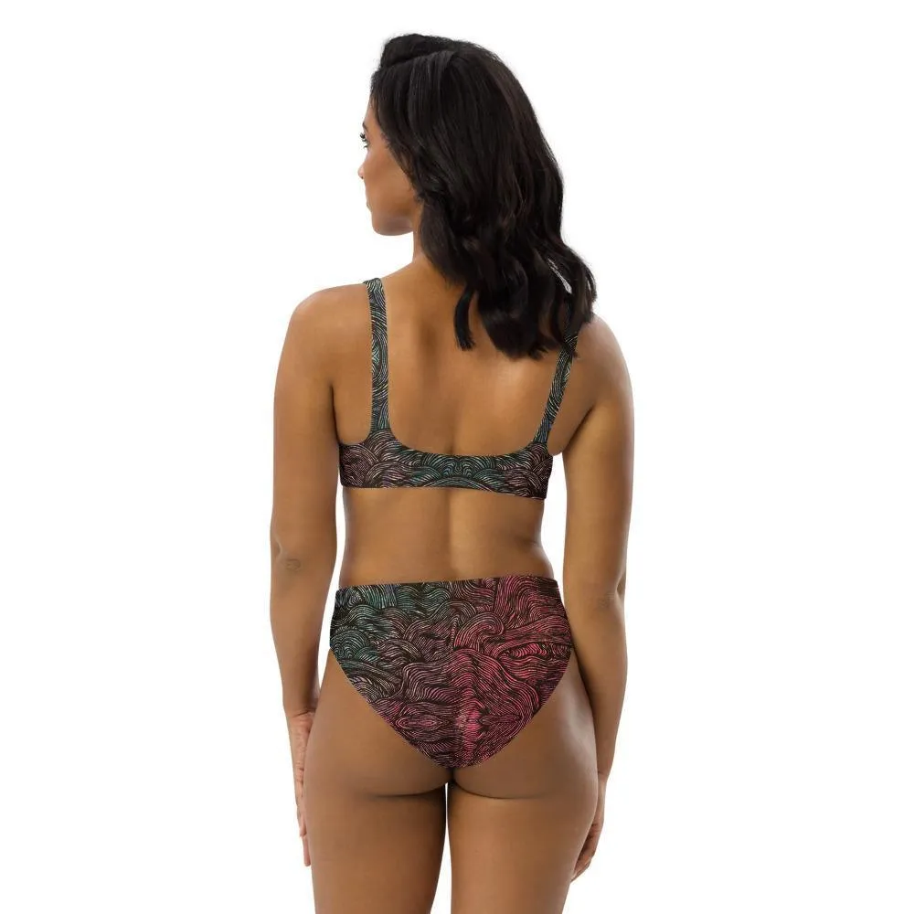 Explosive Thoughts Recycled high-waisted bikini