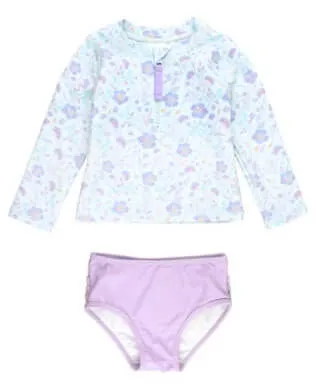 Fairytale Garden Long Sleeve Zipper Rashguard | 2PC