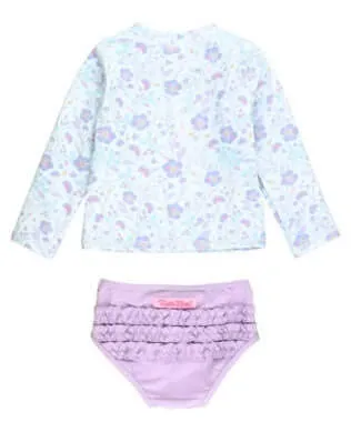 Fairytale Garden Long Sleeve Zipper Rashguard | 2PC