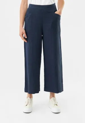 fay linen pants in navy