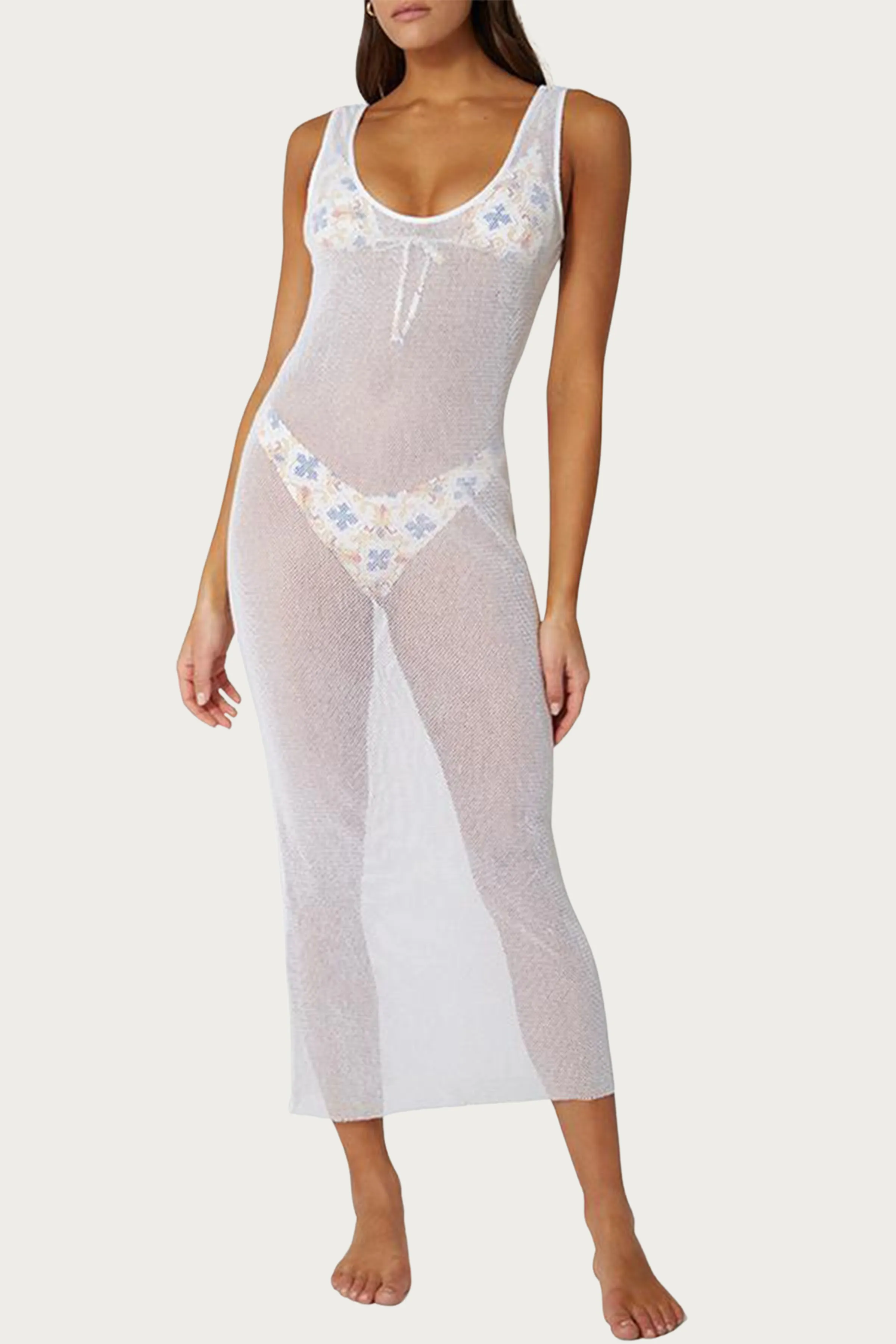 FISHNET MAXI DRESS