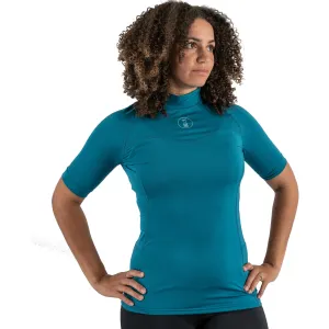 Fourth Element Women's Hydroskin Ocean Positive Short Sleeve Rash Guard Ocean Depth