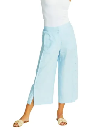 Gaby Linen Button Culotte Pants - Nordic