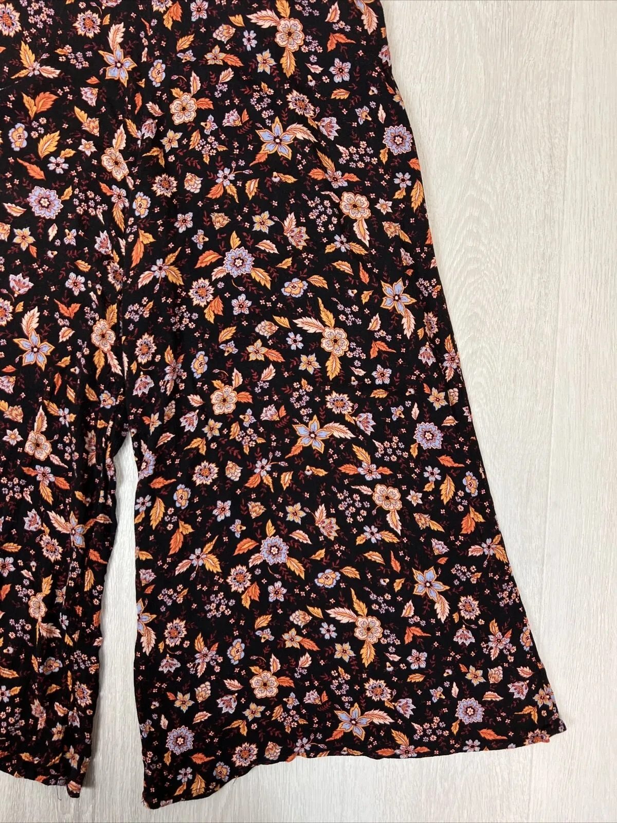 Ghanda Womens Viscose Wide Leg Pants Culottes Size Small