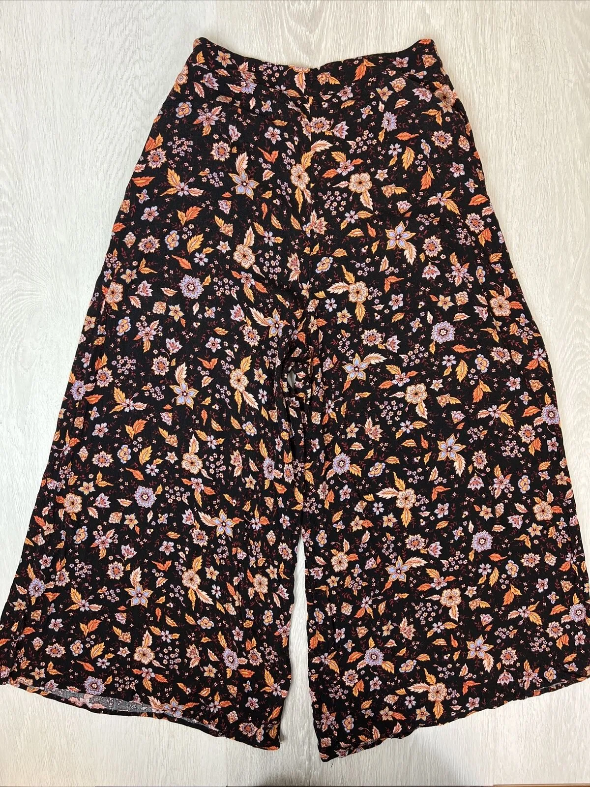 Ghanda Womens Viscose Wide Leg Pants Culottes Size Small