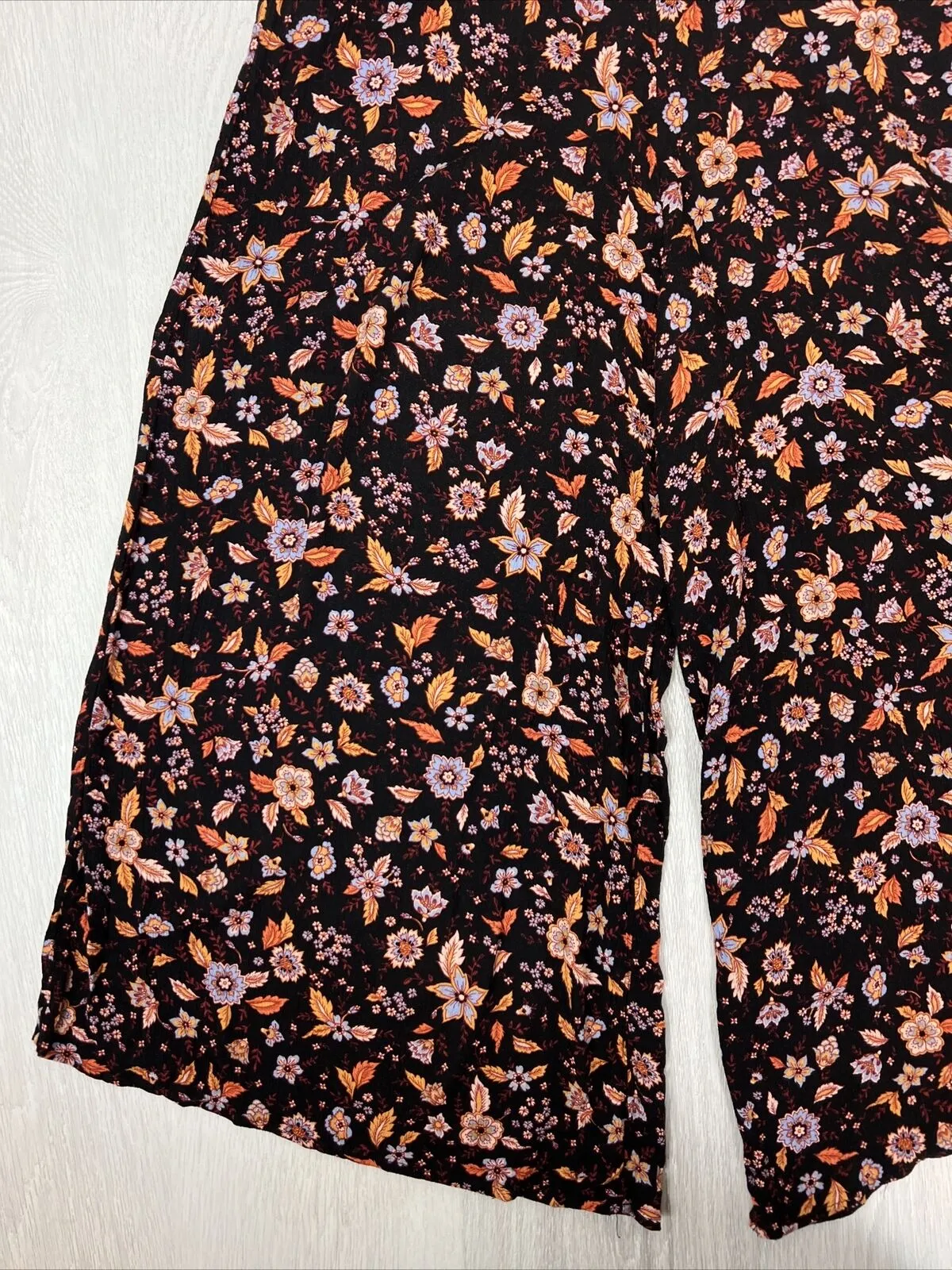 Ghanda Womens Viscose Wide Leg Pants Culottes Size Small