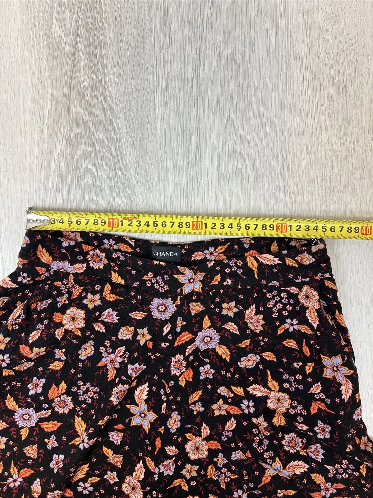 Ghanda Womens Viscose Wide Leg Pants Culottes Size Small