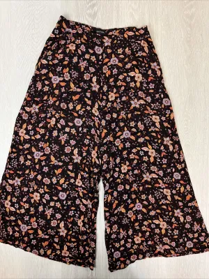 Ghanda Womens Viscose Wide Leg Pants Culottes Size Small
