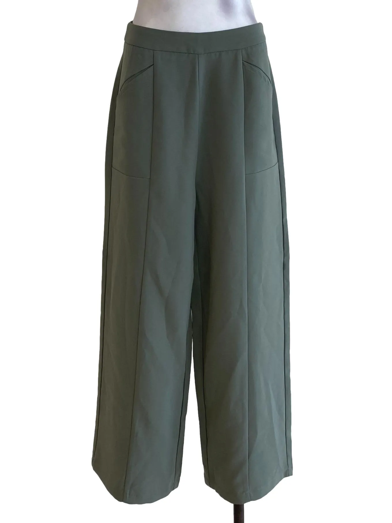 Green Wide Pants