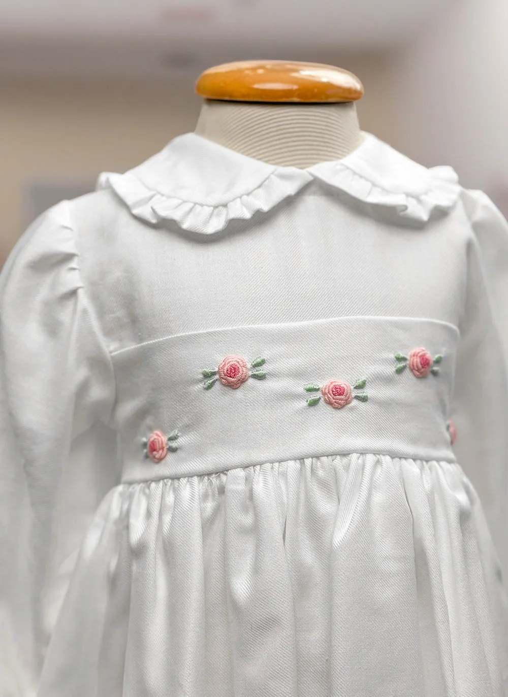 Handmade Roses Celebration Dress Long Sleeve