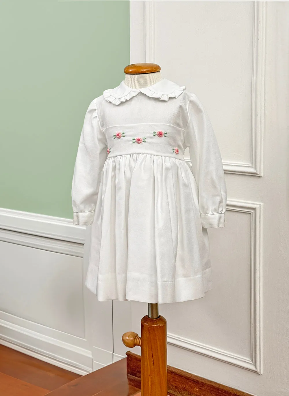 Handmade Roses Celebration Dress Long Sleeve