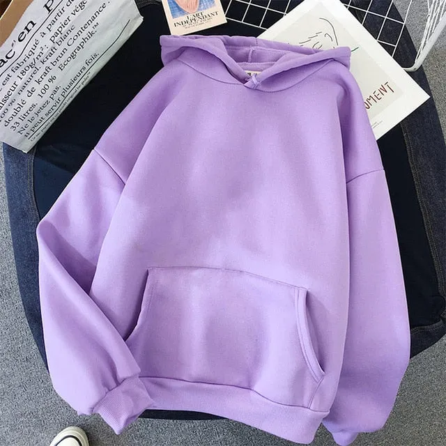 Hands print Oversized Womens hoodie Kawaii Loose Streetwear Sweatshirts Women Hooded Simple Pullovers Korean Style Warm