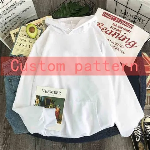 Hands print Oversized Womens hoodie Kawaii Loose Streetwear Sweatshirts Women Hooded Simple Pullovers Korean Style Warm