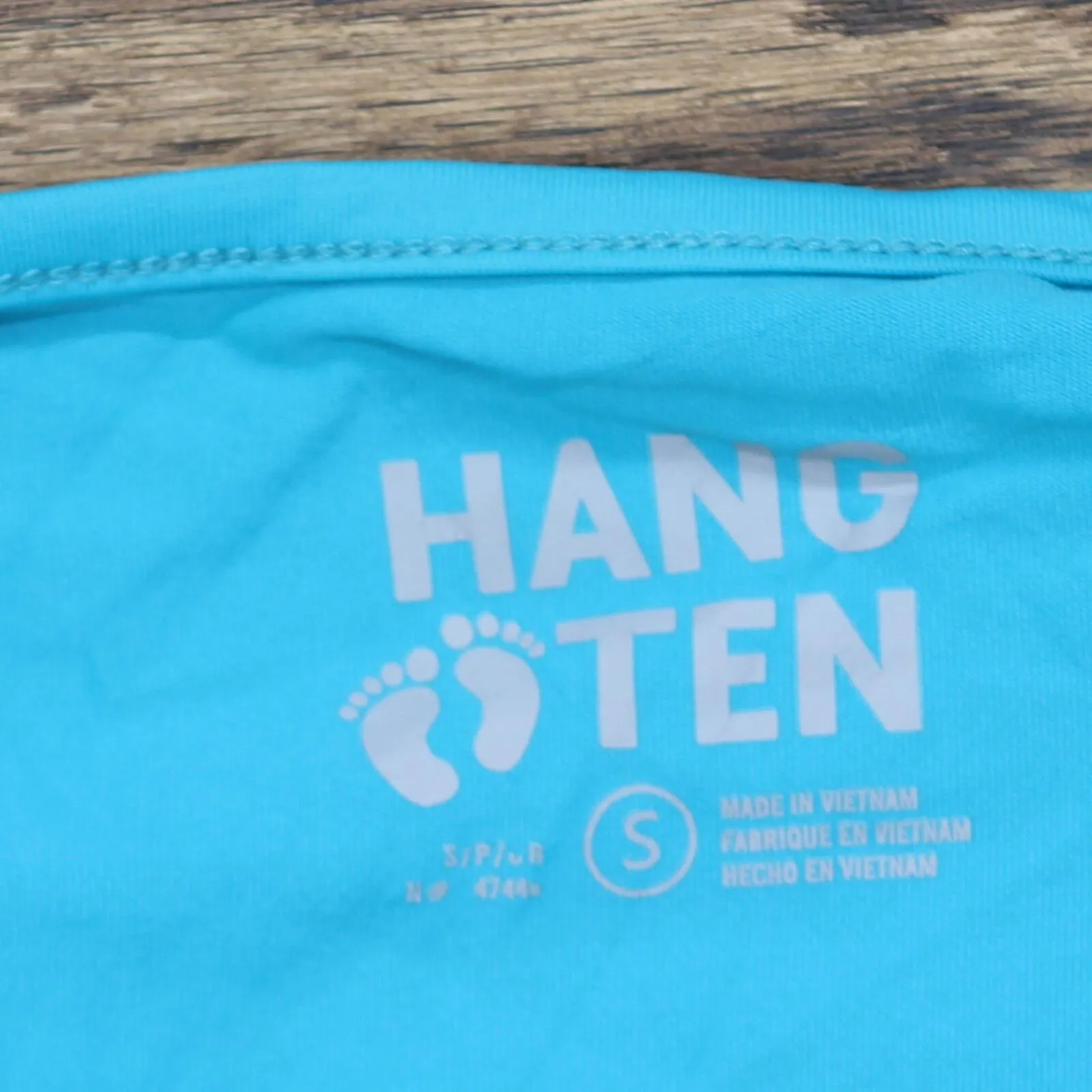 Hang Ten Womens Long Sleeve Knit Rash Guard 1678e9d727953c Aqua Blue S