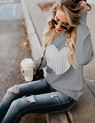 Heart Knitted Sweater