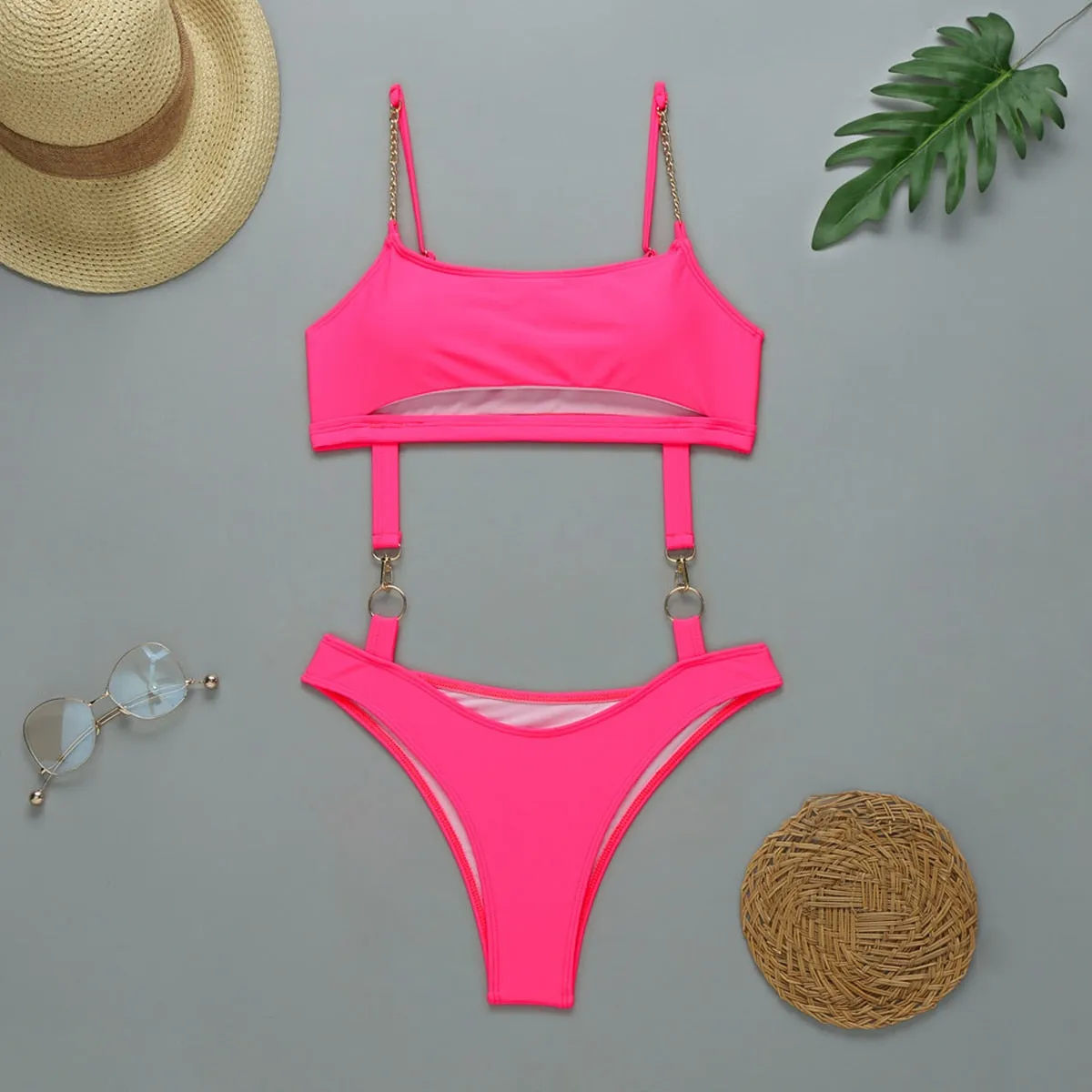 High Cut Chain Swimwear