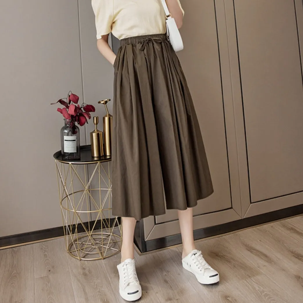 High Waist Wide Leg Culottes