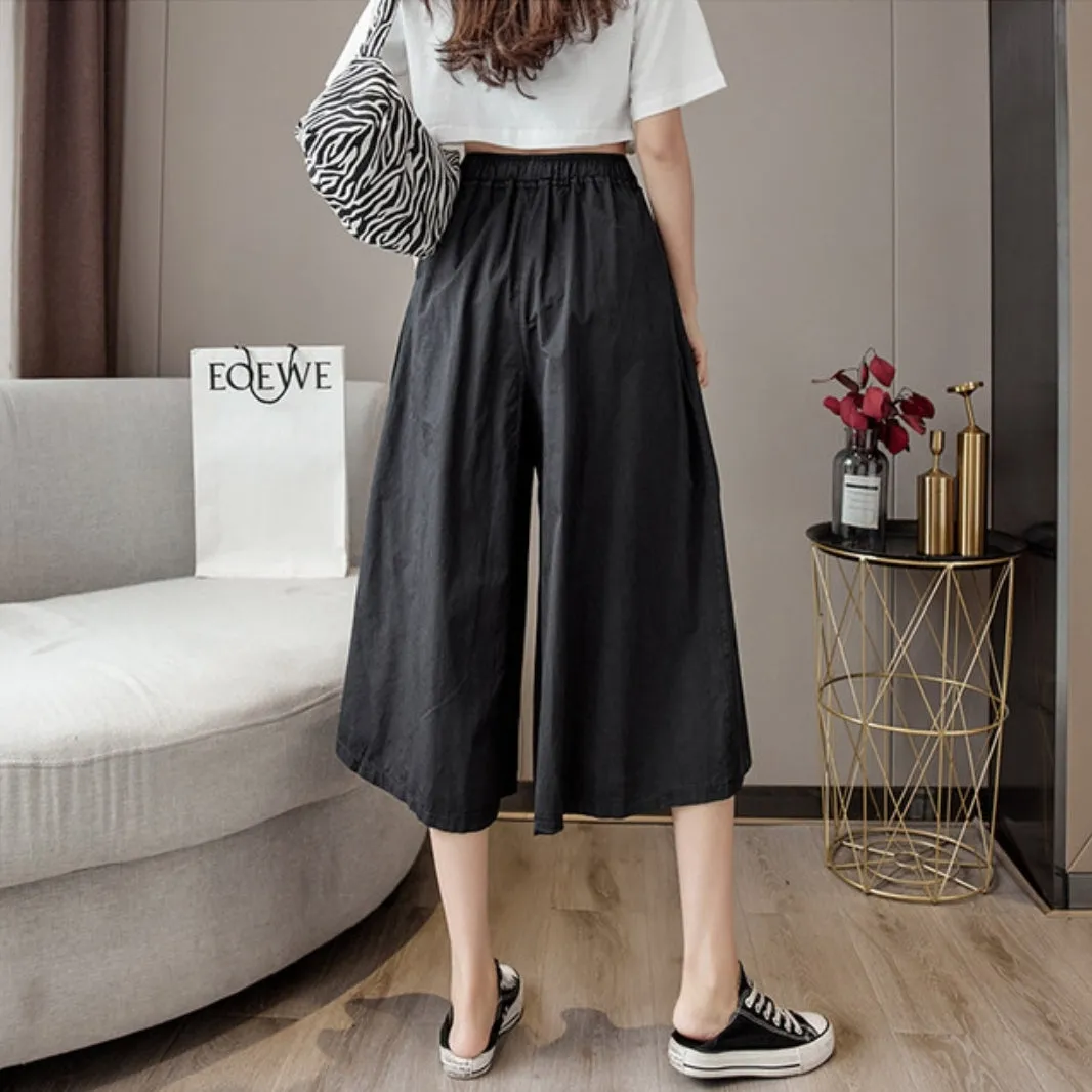 High Waist Wide Leg Culottes