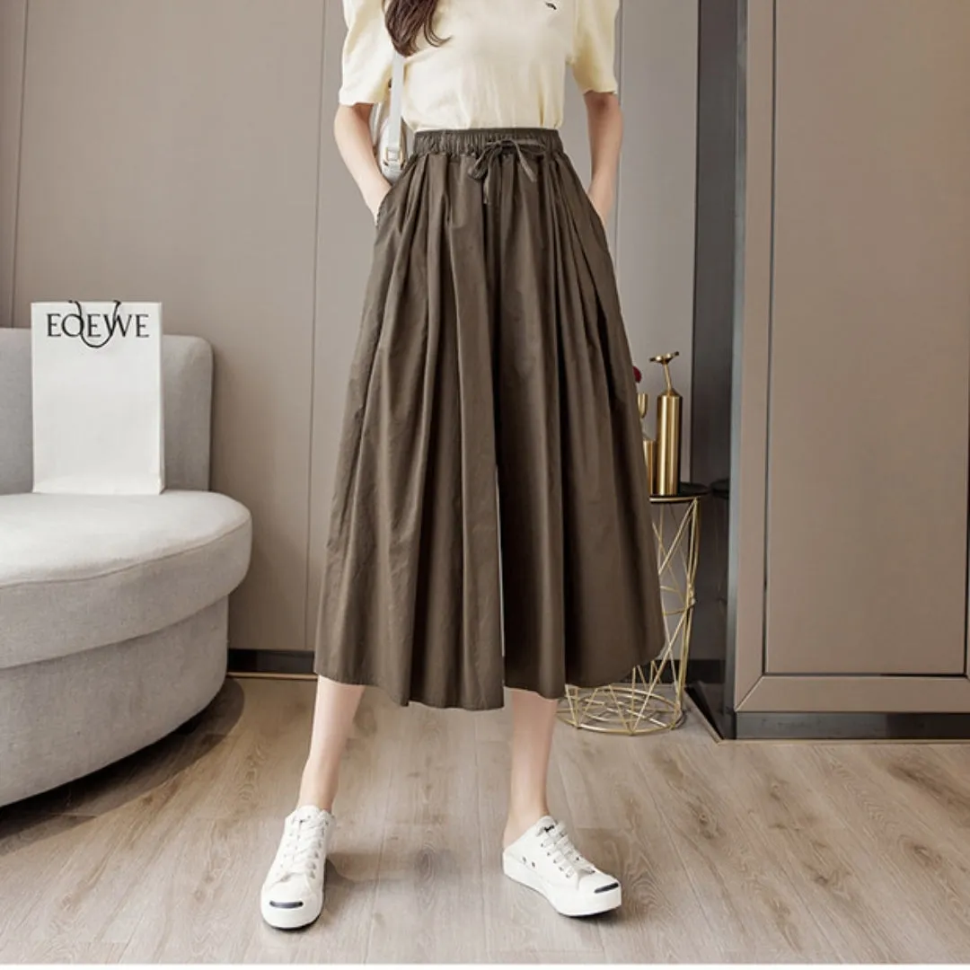 High Waist Wide Leg Culottes