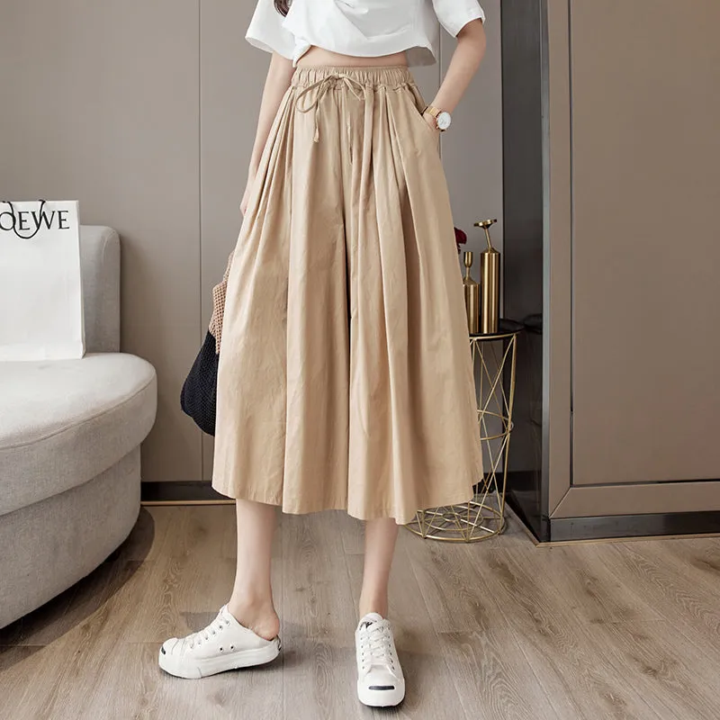 High Waist Wide Leg Culottes