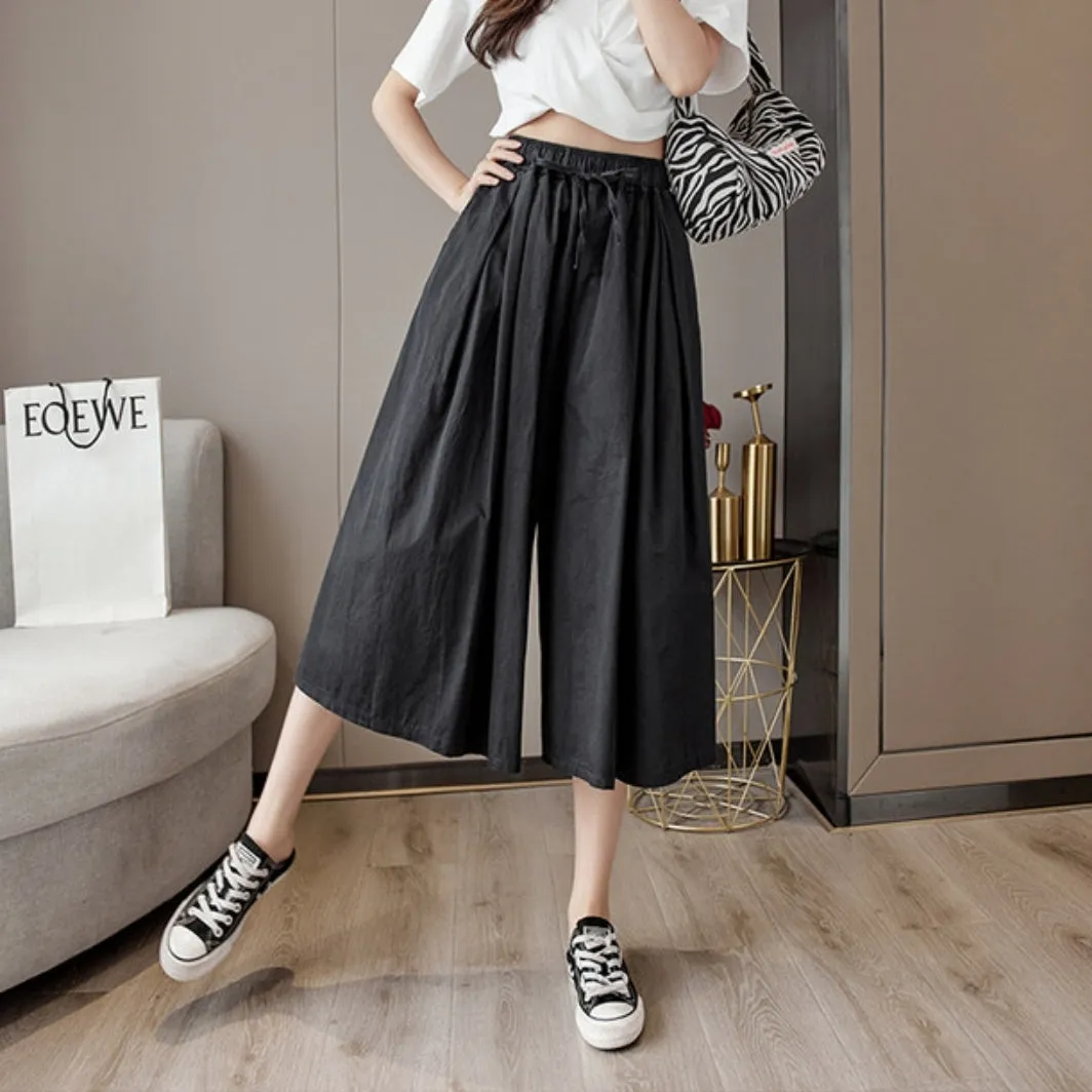 High Waist Wide Leg Culottes