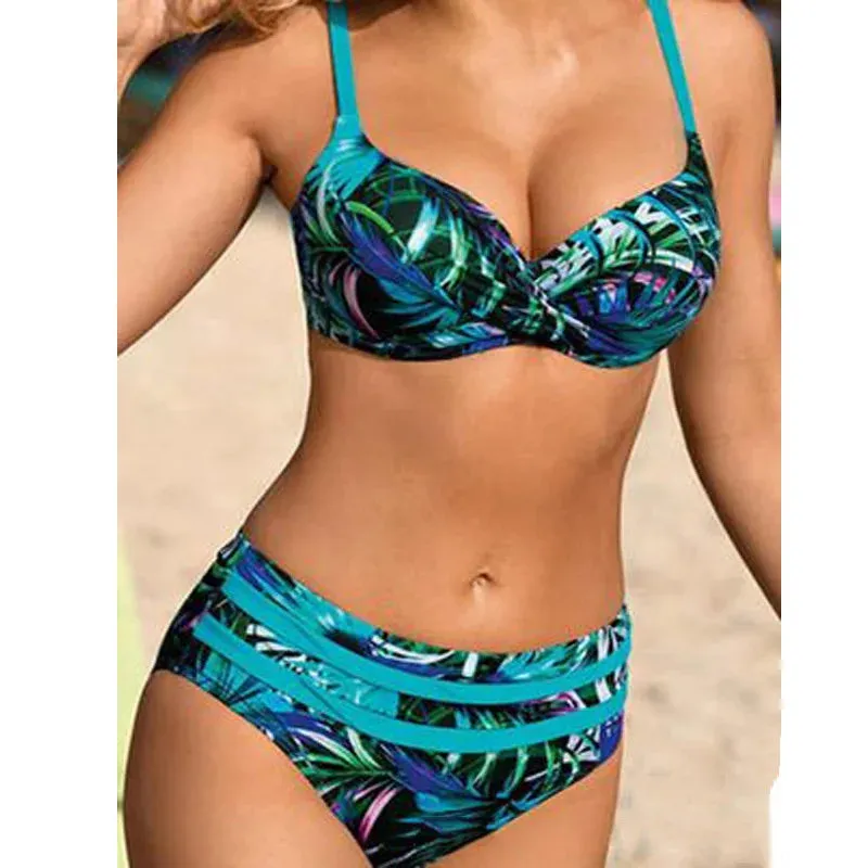 High Waisted Swimwear With Push Up