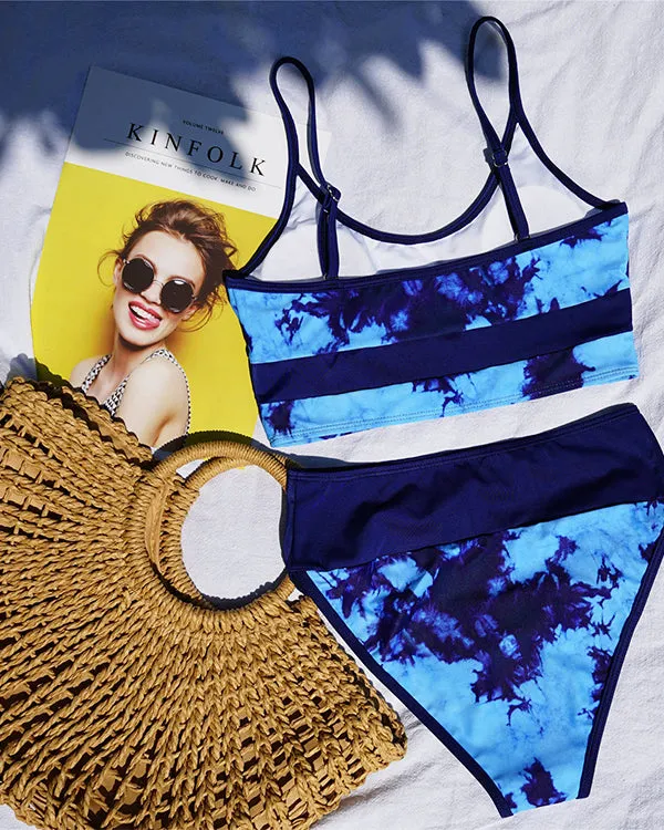 High Waisted Tie Dyed Bikini Sets