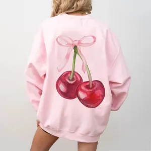 Hoodies & Sweatshirts Long Sleeve Simple Style Classic Style Cherry